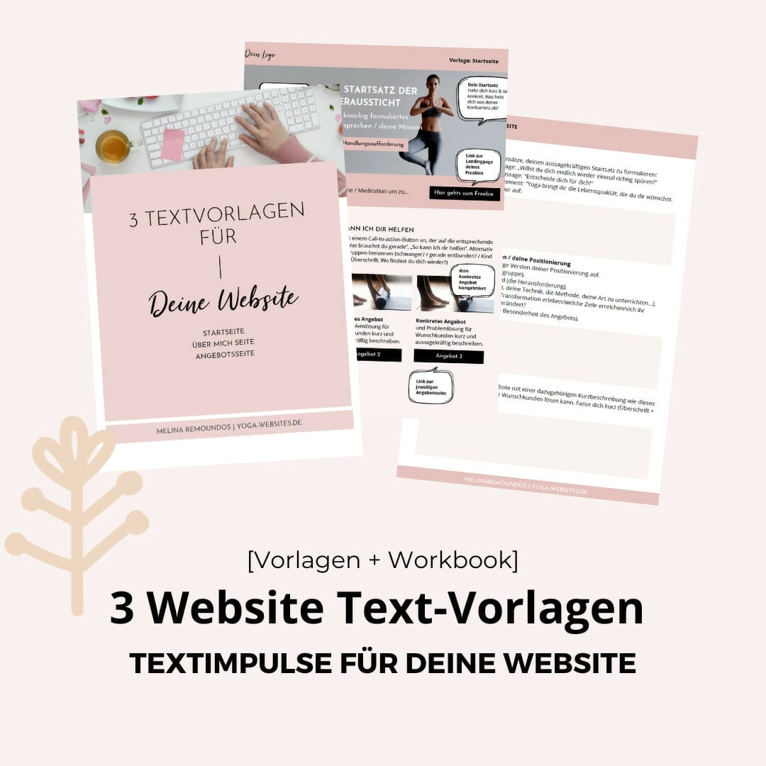 Website-Text-Vorlagen Yoga Website Text Vorlagen